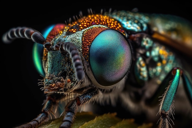 Colorful Insect Up Close A Macro View of Nature's Tiny Wonders