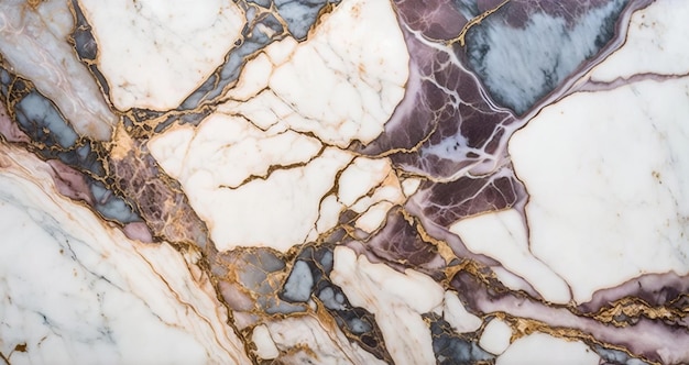 Colorful intricate marble with golden veins background Stone background Generative AI