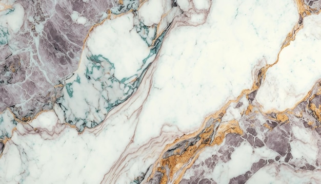 Colorful intricate marble with golden veins background Stone background Generative AI