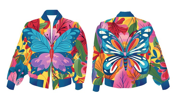 फोटो the colorful jacket is from the collection of the designer