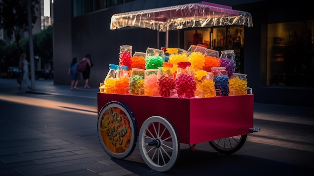 Colorful Jellies Cart Los Angeles Theme