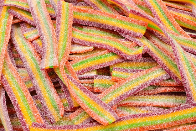 Fondo variopinto dei fagioli di gelatina. modello di caramelle di gelatina.