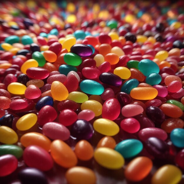 Colorful jelly beans candy background