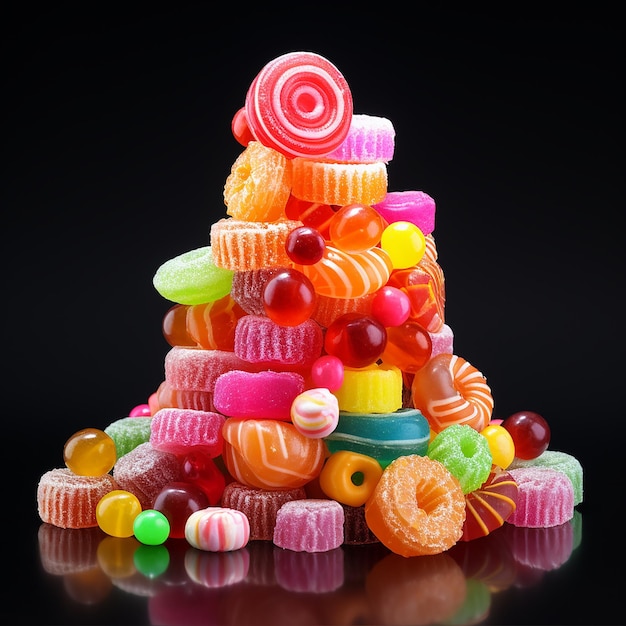 Colorful Jelly Candies Stack