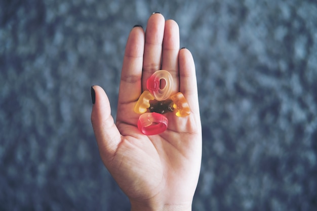 Colorful Jelly on hand