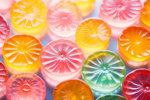 Colorful jelly sweets background picture made with generative ai