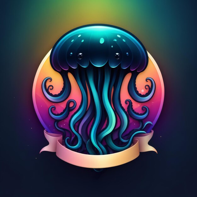 Фото Искусственный интеллект цветных медуз