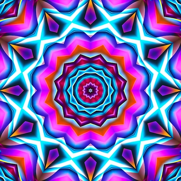 A colorful kaleidoscope with a colorful design in the center.