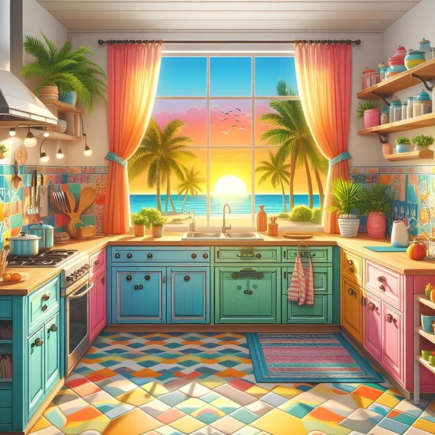 Colorful kitchen