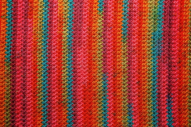 Colorful knitted fabric