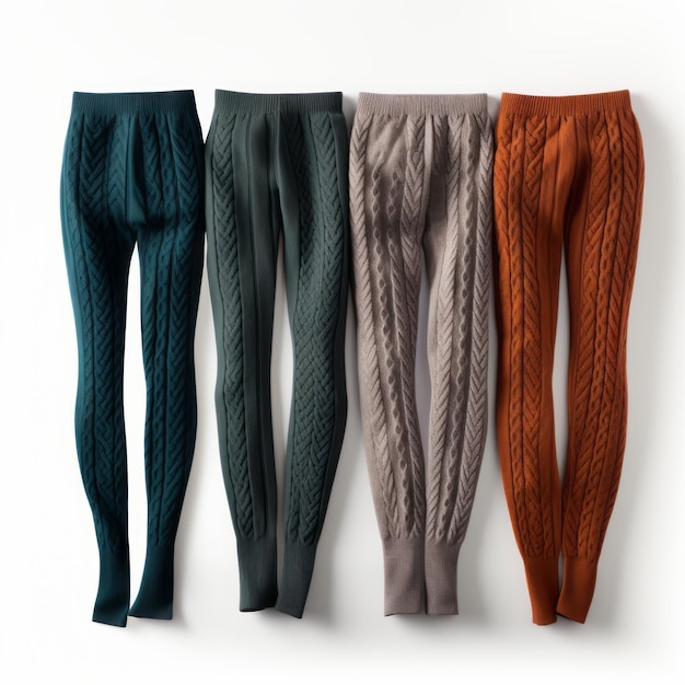 Premium AI Image  Colorful Knitted Pants Photorealistic