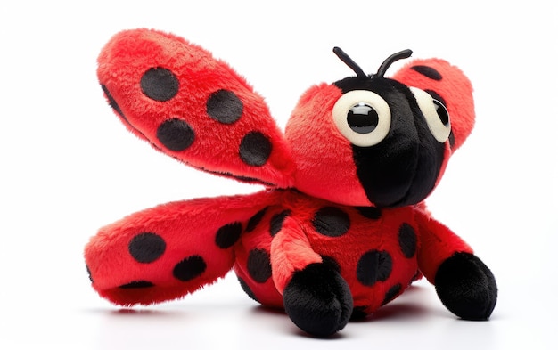 Colorful Ladybug Plush Toy with Crinkly Spots