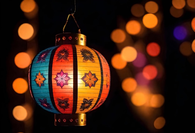 a colorful lantern with the letters z and zigzag on it