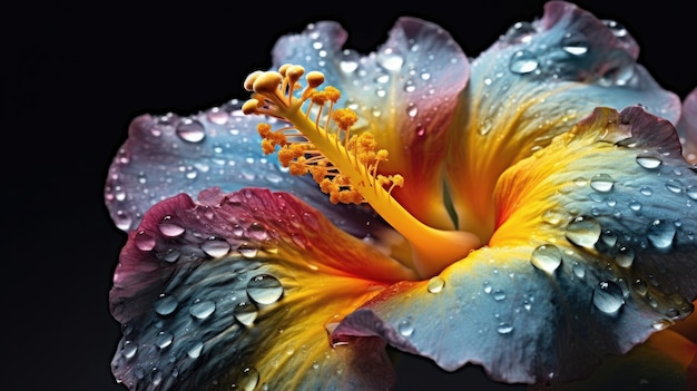 Colorful large beauty flower of red hibiscus