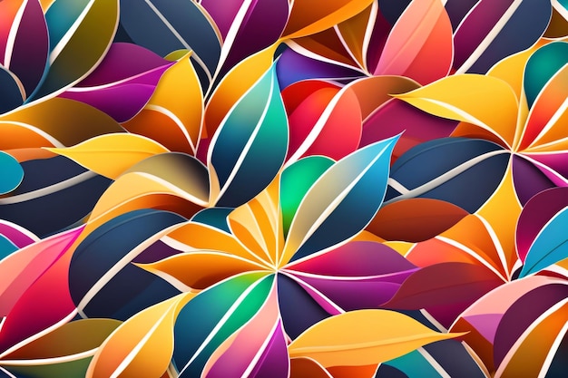 A colorful leaf pattern background