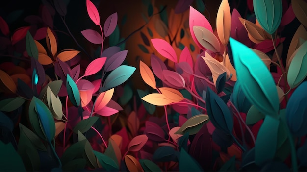 A colorful leaf wallpaper that says'blue'on it