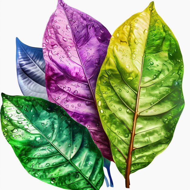 Photo a colorful leaf with the word quot love quot on it