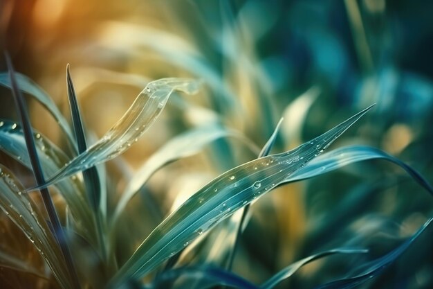 Colorful leafs and plants abstract background