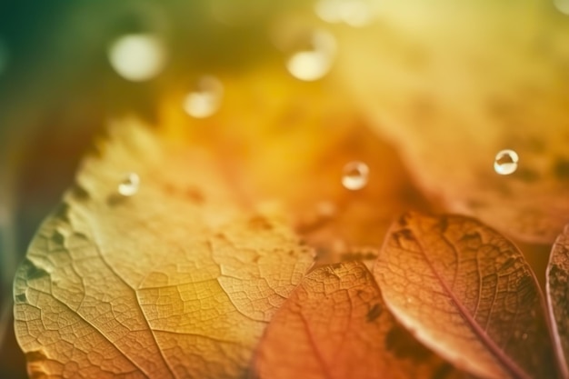 Colorful leafs and plants abstract background