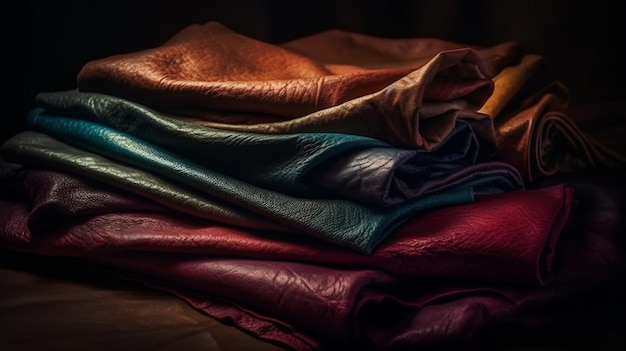 Colorful leather Generative Ai