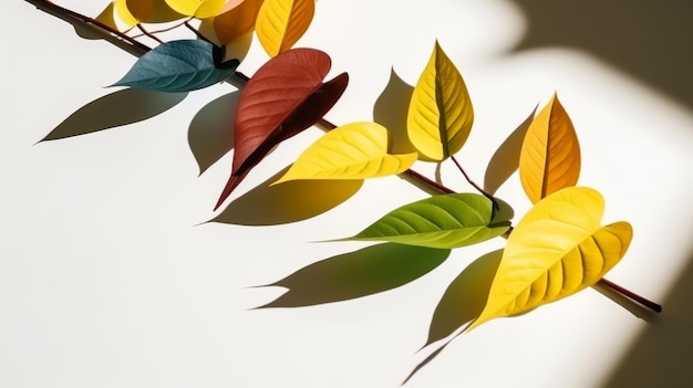 Colorful leaves background Illustration AI GenerativexA