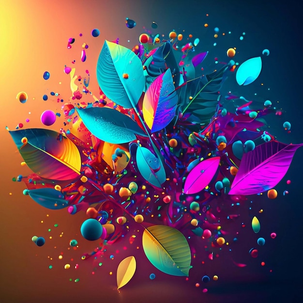 colorful leaves background