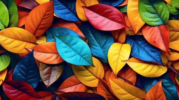 Colorful leaves Generate Ai