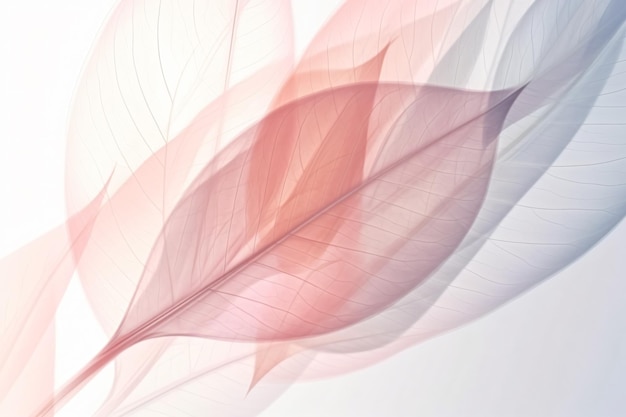 Colorful Leaves Pastel Background Ai generative