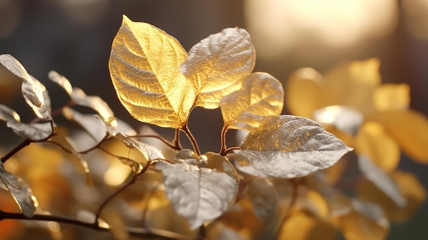 Colorful Leaves with Filtered Light