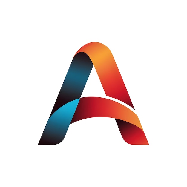 a colorful letter a is on a white background ai image