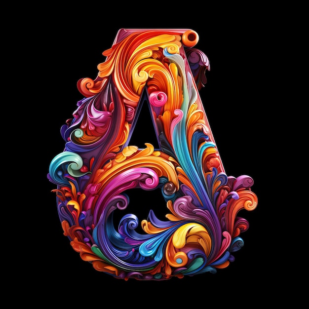 a colorful letter a and the letter a