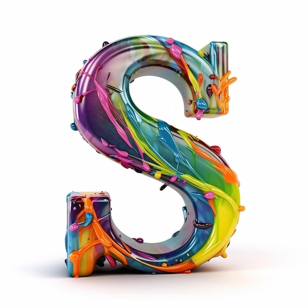 Premium AI Image | Colorful letter S