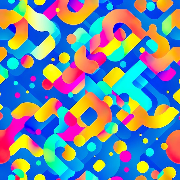 Photo colorful letters on a blue background