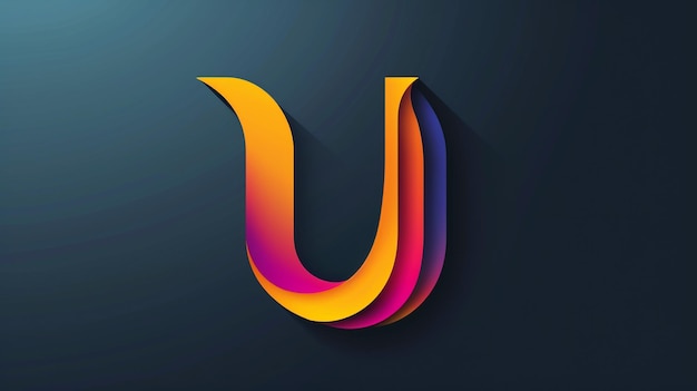 Photo colorful letters in the form of a letter u