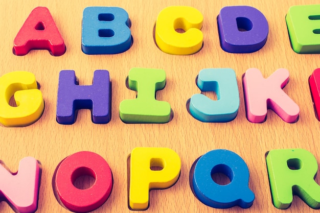 Colorful Letters made of wood