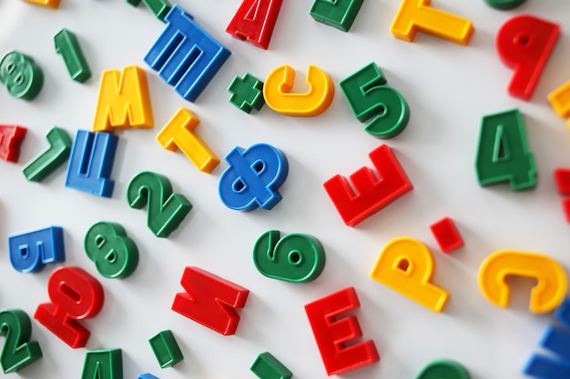 Colorful letters of the Russian alphabet with magnet