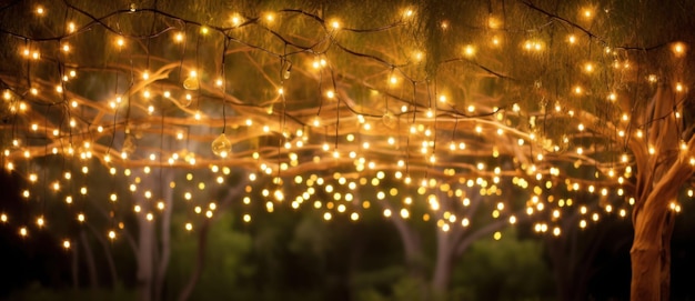 Colorful light bulb garland