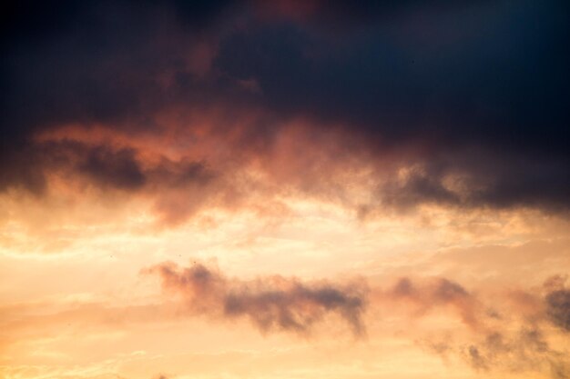 Colorful and light clouds in the sky