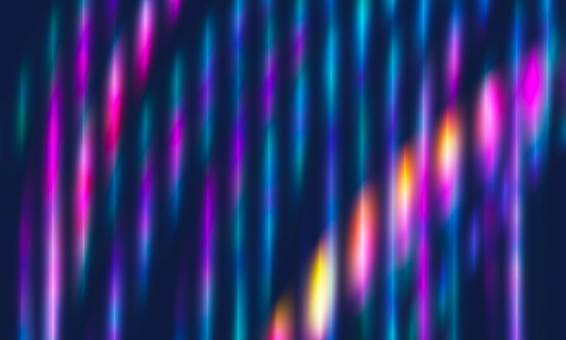 Photo colorful light lines background at night