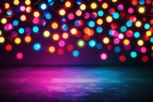 Colorful lights background with copyspace