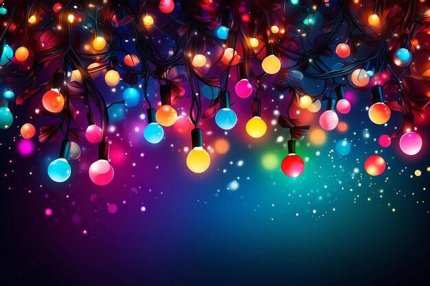 Colorful lights background with copyspace