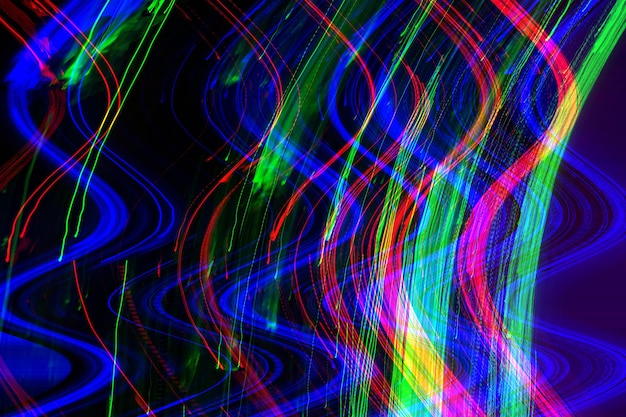 colorful lights in the city at night