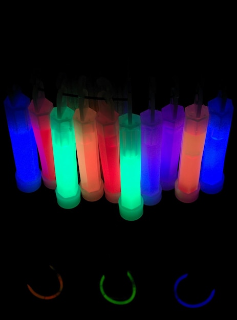 colorful lights in the dark
