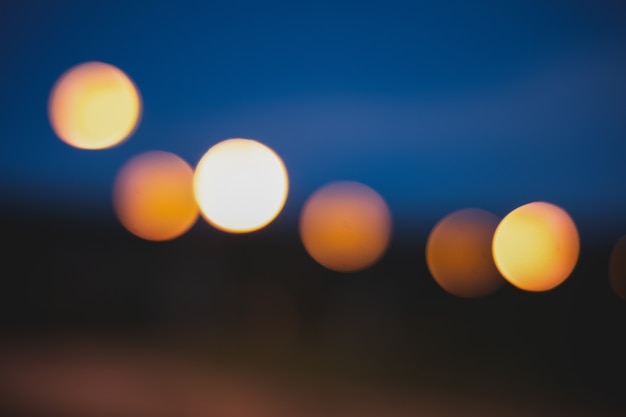 Colorful lights on the street ,bokeh circle with a blurred background.