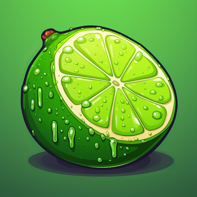 Colorful Lime Pixel Art 8bit Style Game Item