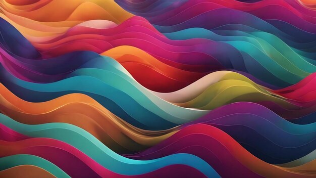 Colorful line and wave background geomatric flyer banner template wallpaper texture