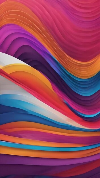 Colorful line and wave background geometric banner flyer template wallpaper