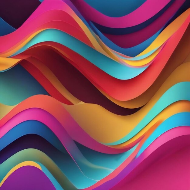 Colorful line and wave background geometric banner flyer wallpaper template