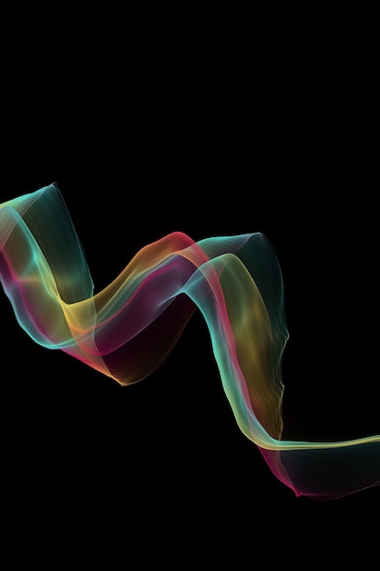 Colorful Line and Wave Background with Light Banner Flyer Template Wallpaper