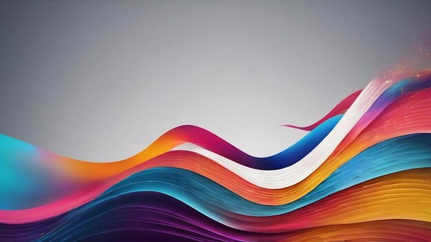 Colorful line wave effect background banner flyer wallpaper template